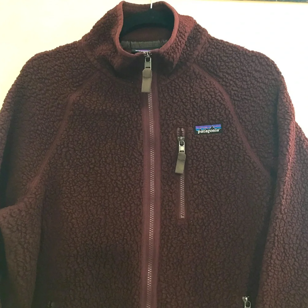 Patagonia Men’s Brown Full-Zip Sherpa Fleece Jacket